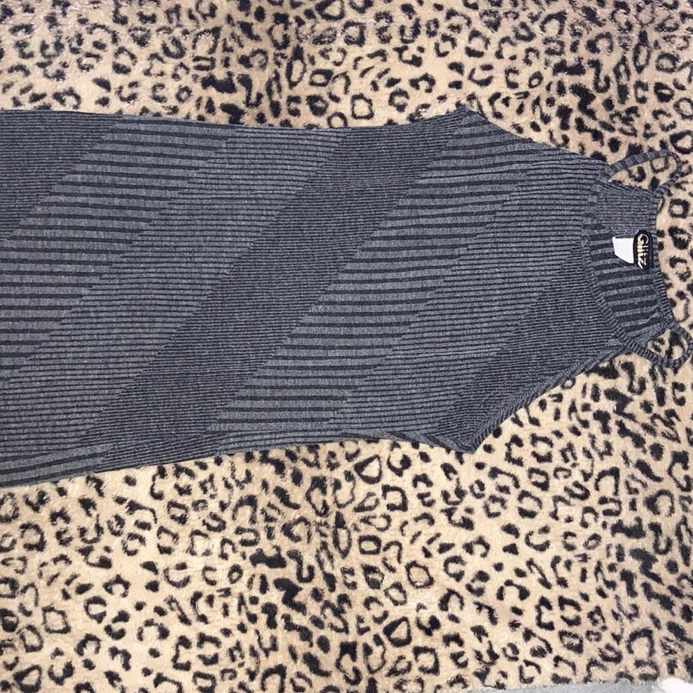 grey body con dress
